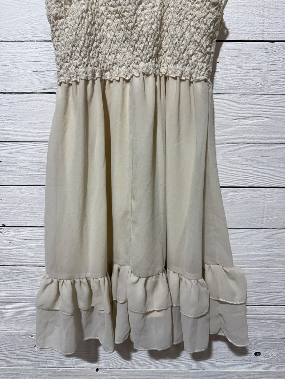 Love Tree Cream Lace Spaghetti Strap Dress - Picture 6 of 6